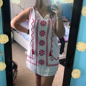 FRANCESCAS- white embroidered dress